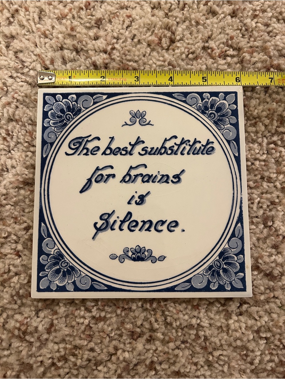 Delft Blue and White Decorative Wall Plaque